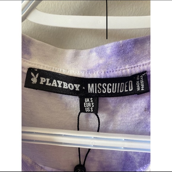 PURPLE TIE DYE PLAYBOY TSHIRT / DRESS - Picture 4 of 5